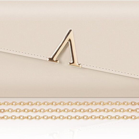 Fashionable Nude Clutch Purse: 9.7'' for Mobile, Makeup & More - Women’s Handbag - Picture 1 of 7